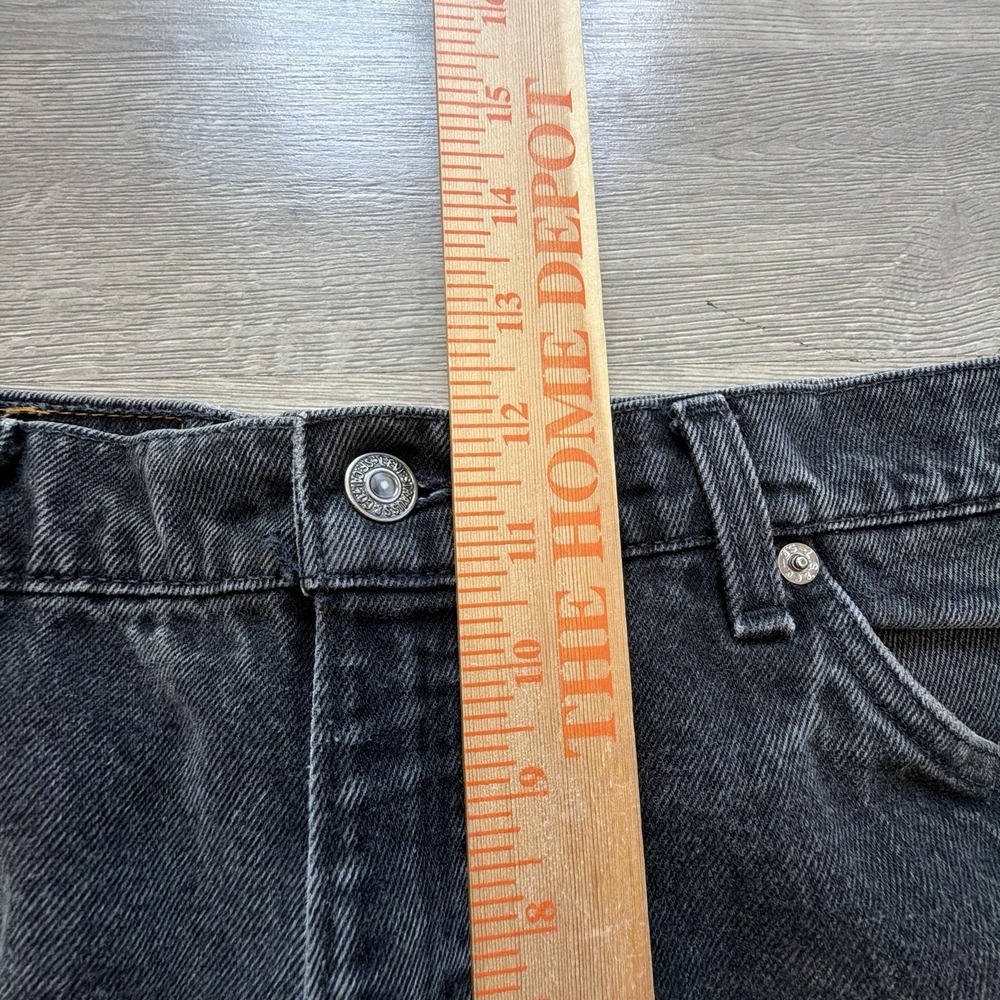 Vintage Levi's 550 Orange Tab Jeans Mens 36x36 Black USA Made Relaxed Fit - Picture 11 of 14